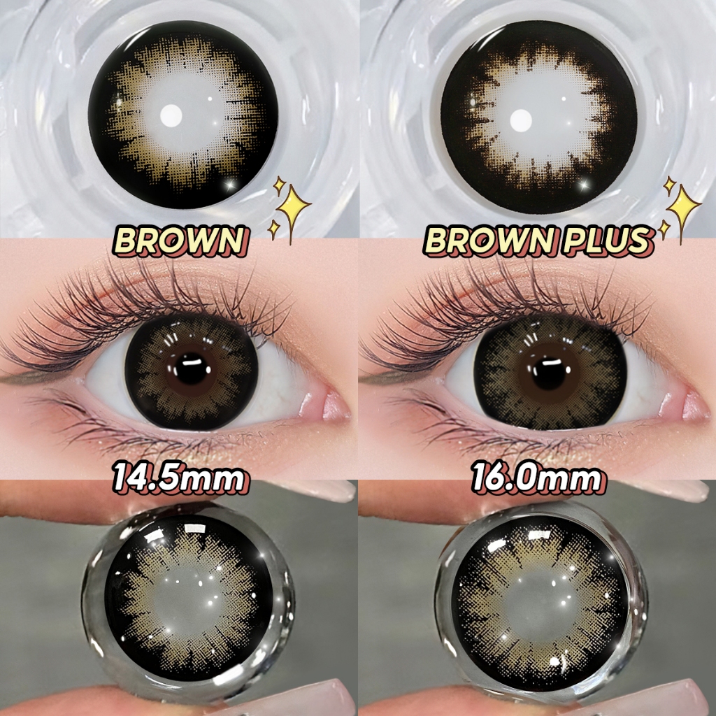 Lentes De Contato Pretas Olhos Grandes 14.5mm/16mm Supersize Série 1 Par
