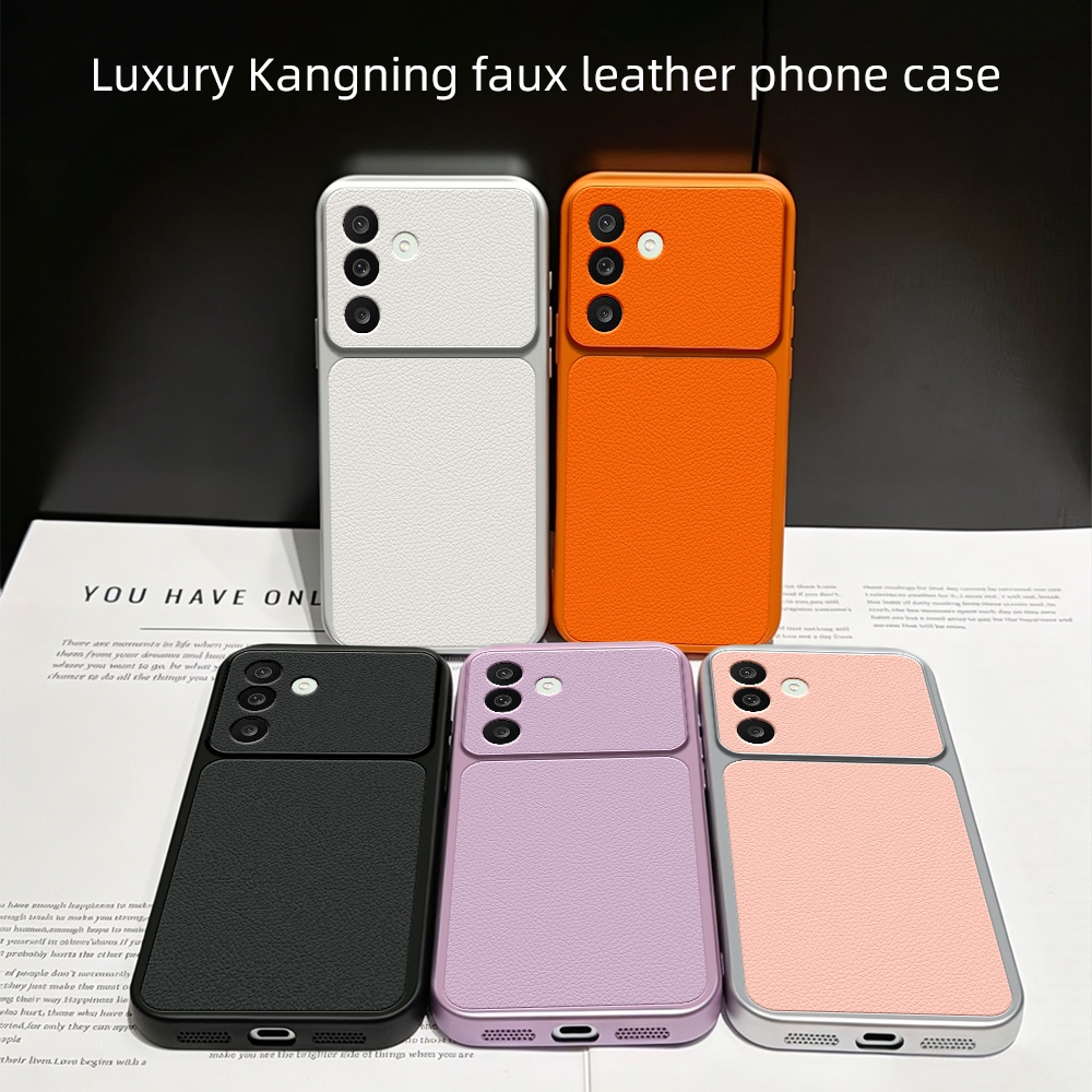 Adequado Para Samsung Galaxy A57 A08 A18 A07 A17 A27 A37 F17 M17E F70E M47 M07 4G 5G Capa Traseira De Couro Macio Folhea