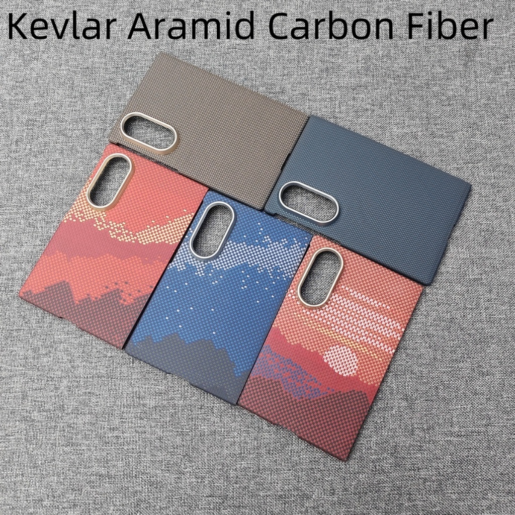 Ultra Fino Kevlar Aramida Fibra De Carbono Caso Telefone Para Samsung Galaxy Z F