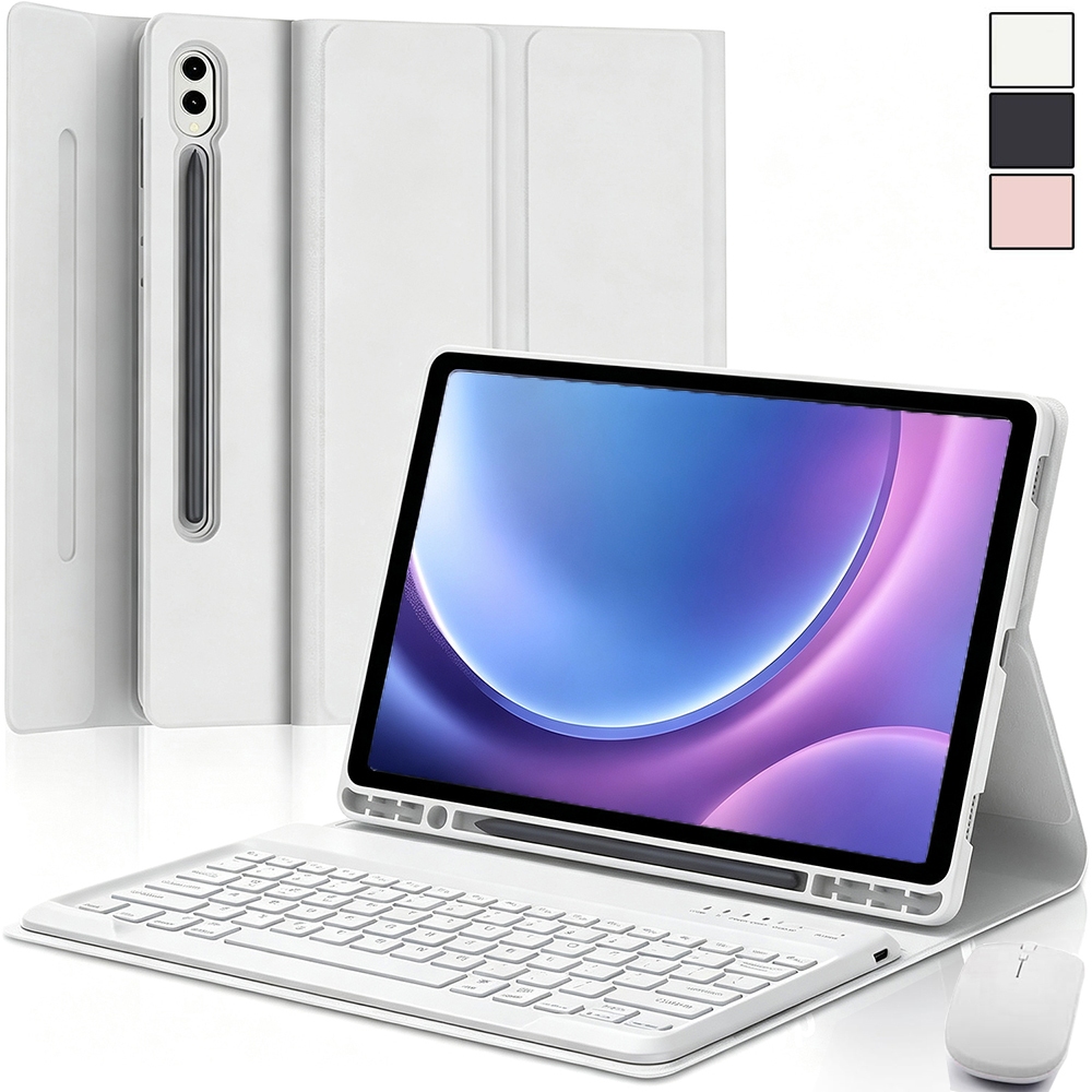 Para Samsung Galaxy Tab S10 FE +/S9 S8 S7 Teclado Com Auto Wake/Sleep Case + Mou