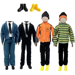 Terno Masculino De Negócios , 8 Peças , Roupas Casuais De Neve , 2 Chapéus Sapatos De Boneca , Conjunto De Acessórios ,