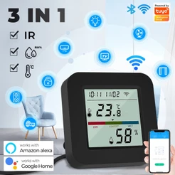 SMATRUL Tuya Smart Wifi IR Controle Remoto Sensor De Umidade De Temperatura Controla Ar, TV e Ventilador pelo Celular