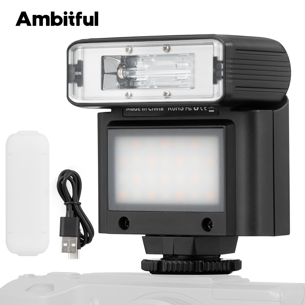 Ambitful AF10 Mini Câmera Flash Light Speedlight Speedlite Universal Para
