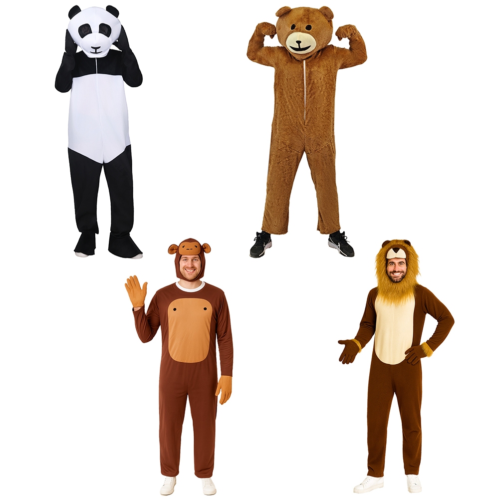 Adulto Engraçado Panda Mascote Traje Halloween Animais Cosplay Roupas Animal Macacão Com Headpiece Para Eventos De Festa
