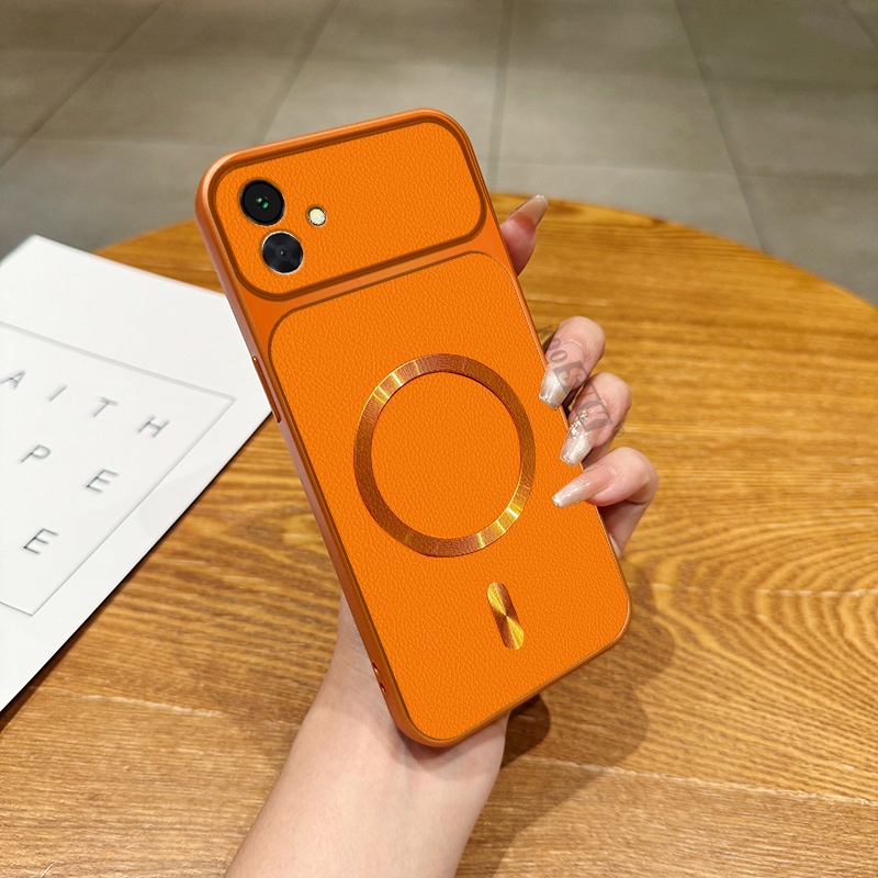 Capa Para Samsung A07 A17 A57 A37 A08 A18 A27 A57 A06 A16 A36 A56 M47 Círculo Ultrafino Grande Janela De Visualização An