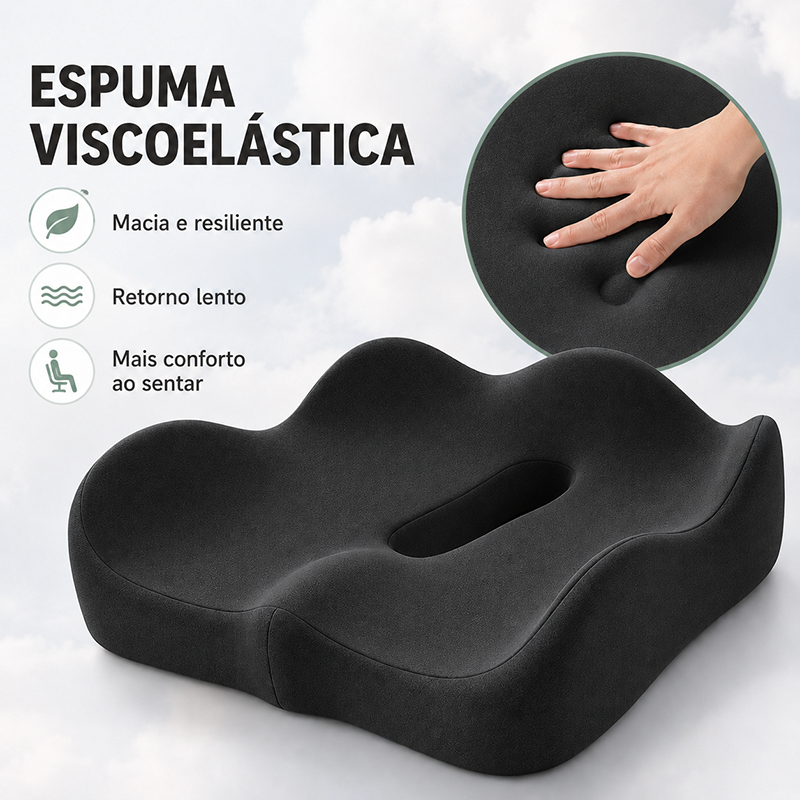 Memory Foam Office Chair Cushion with Lumbar Support Padded Seat
