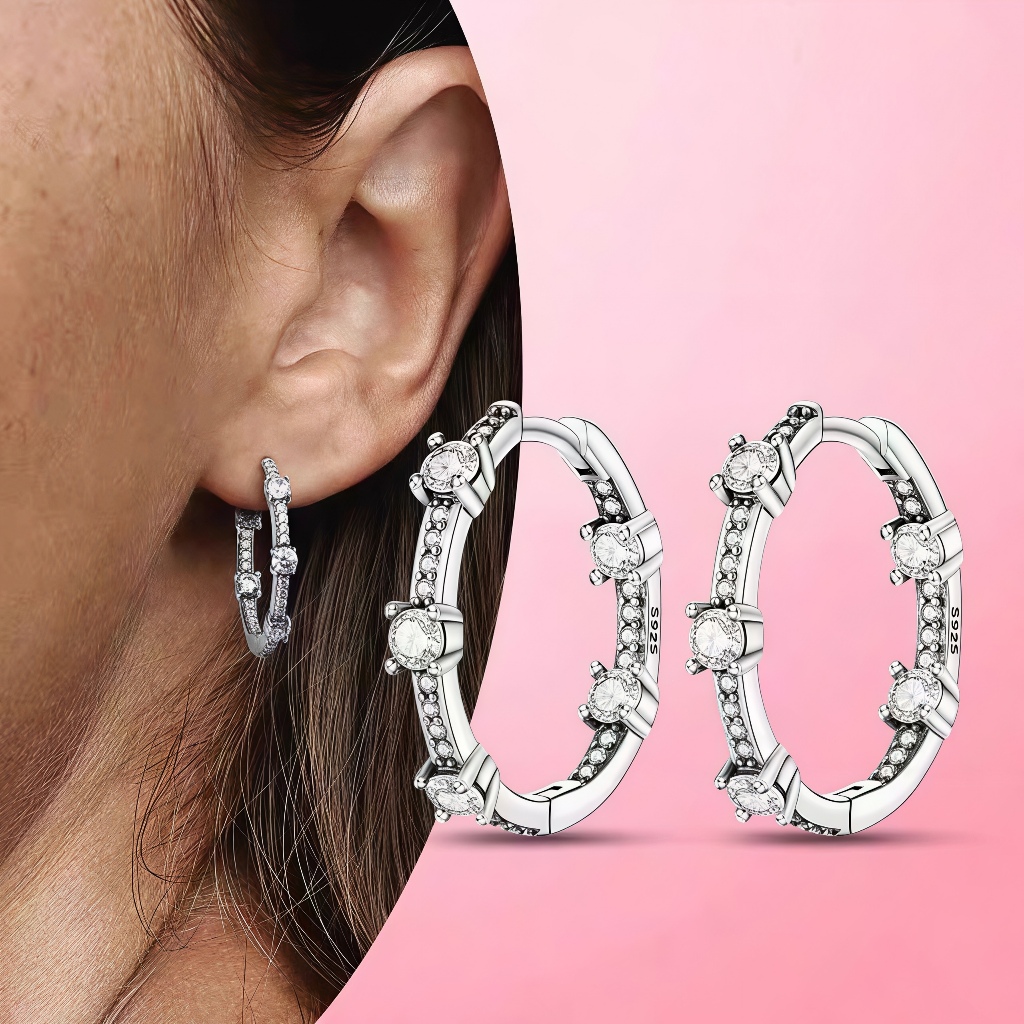 S925 brincos de prata feminino cheio de diamante redondo brincos de diamante moda jóias presente