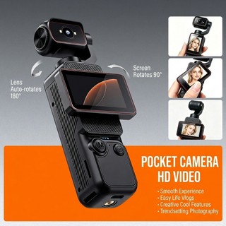 Câmera De Ação De Bolso 4K WiFi Vlog Recorder Com Tela Giratória Filmadora Para Esportes Ao Ar Livre