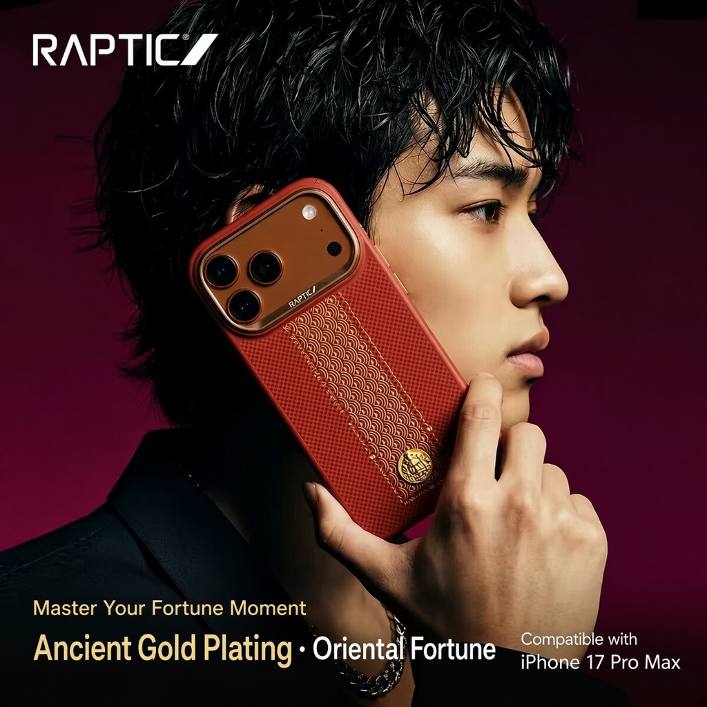 Capa Compatível Com MagSafe De Fibra De Aramida RAPTIC Fortune Para iPhone 17 Pr