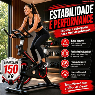 Bicicleta Spinning Ergométrica Para Exercícios Com Monitor Profissional Sport Suporta até 150kg