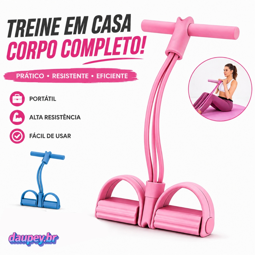 Corda Tubo Pedal Para Fazer Exercícios Alongamentos Musculação Fisioterapia Elástico Para Exercícios