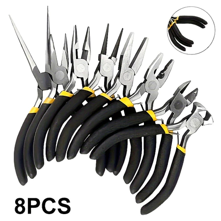 Kit 4/8 Peças De Alicates Para Corte Eletrônico Artesanato & Bijuterias Mini Alicate
