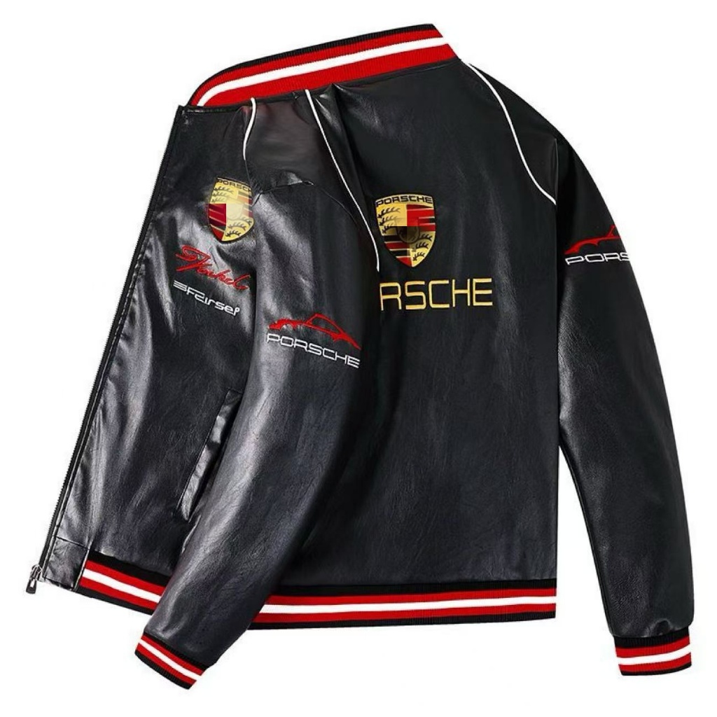 Roupas de motocicleta bordadas jaqueta de couro pu roupas masculinas roupas de corrida Premium tamanho grande jaqueta Bo