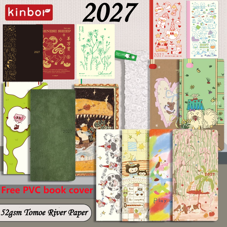 Legit kinbor2027 Planejador semanal 78g Manual Semanas de papel Manual Agenda Livro Autodisciplina Punch-in Manual de ef