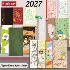 Legit kinbor2027 Planejador semanal 78g Manual Semanas de papel Manual Agenda Livro Autodisciplina Punch-in Manual de ef