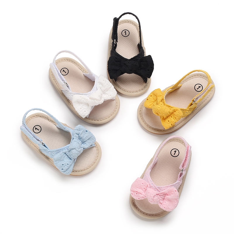 Verão 0-1 Ano De Idade Bebê Menina Sandálias Infantis Fundo De Borracha Macia Antiderrapante Sapatos De Caminhada Da Cri