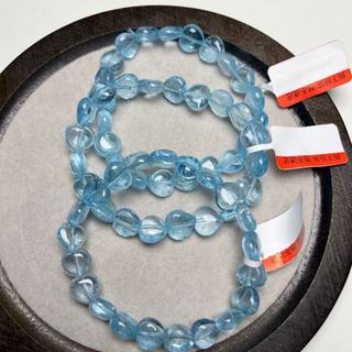 Blue Topa Love Heart Pulseira de círculo único Novo produto Especificação 10mm Pulseira de cristal Lembrança de presente
