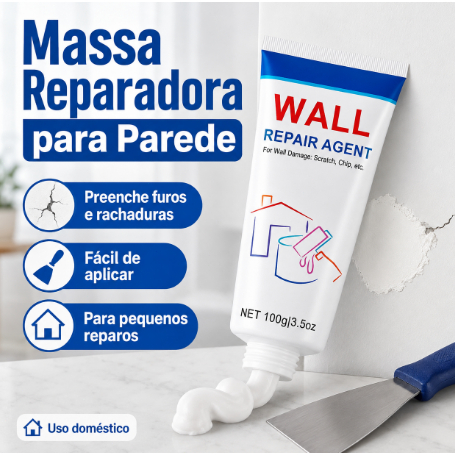 Pasta De Reparo De Parede DIY 100g Tubo De Enchimento Branco Para Manutenção Doméstica Buracos Rachaduras Superfície