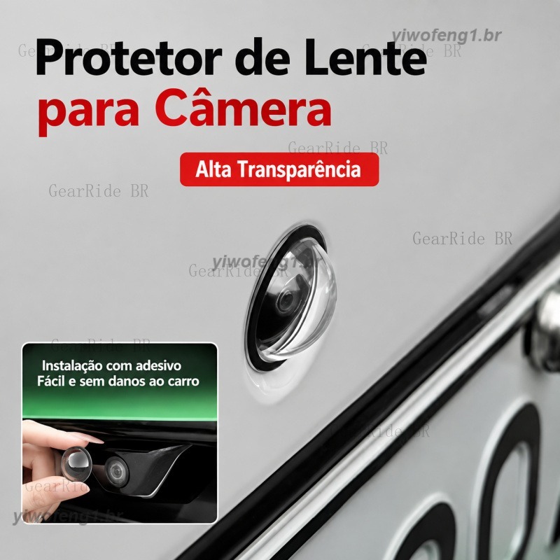 4PCS Proteção para Câmera 360 Automotiva Universal Capa Protetora para Câmera de Carro Acessório Externo GearRide BR