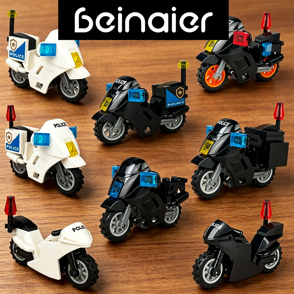 Moto de brinquedo, brinquedo de bloco de construção para crianças, mini bonecos