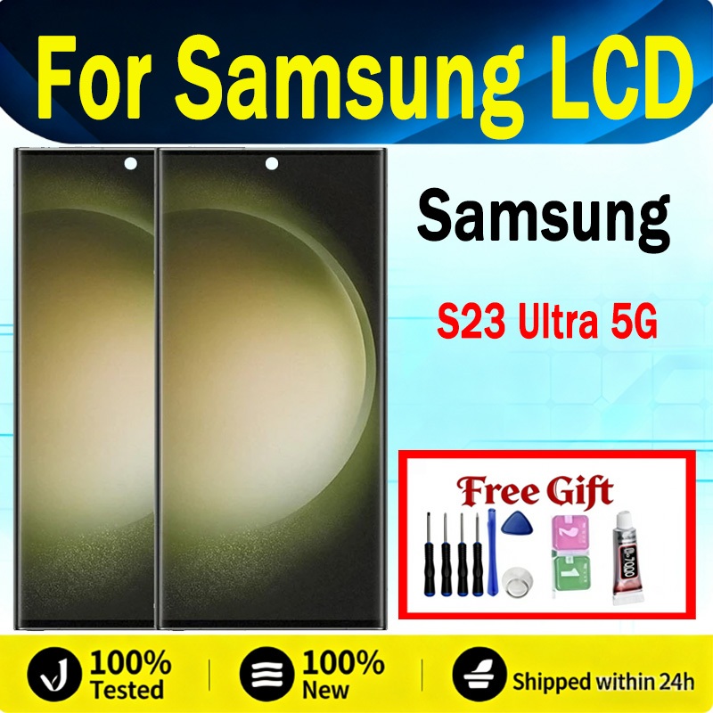 Para Samsung Galaxy S23 Ultra 5G Display LCD Touch Screen Com Substituição De Mo