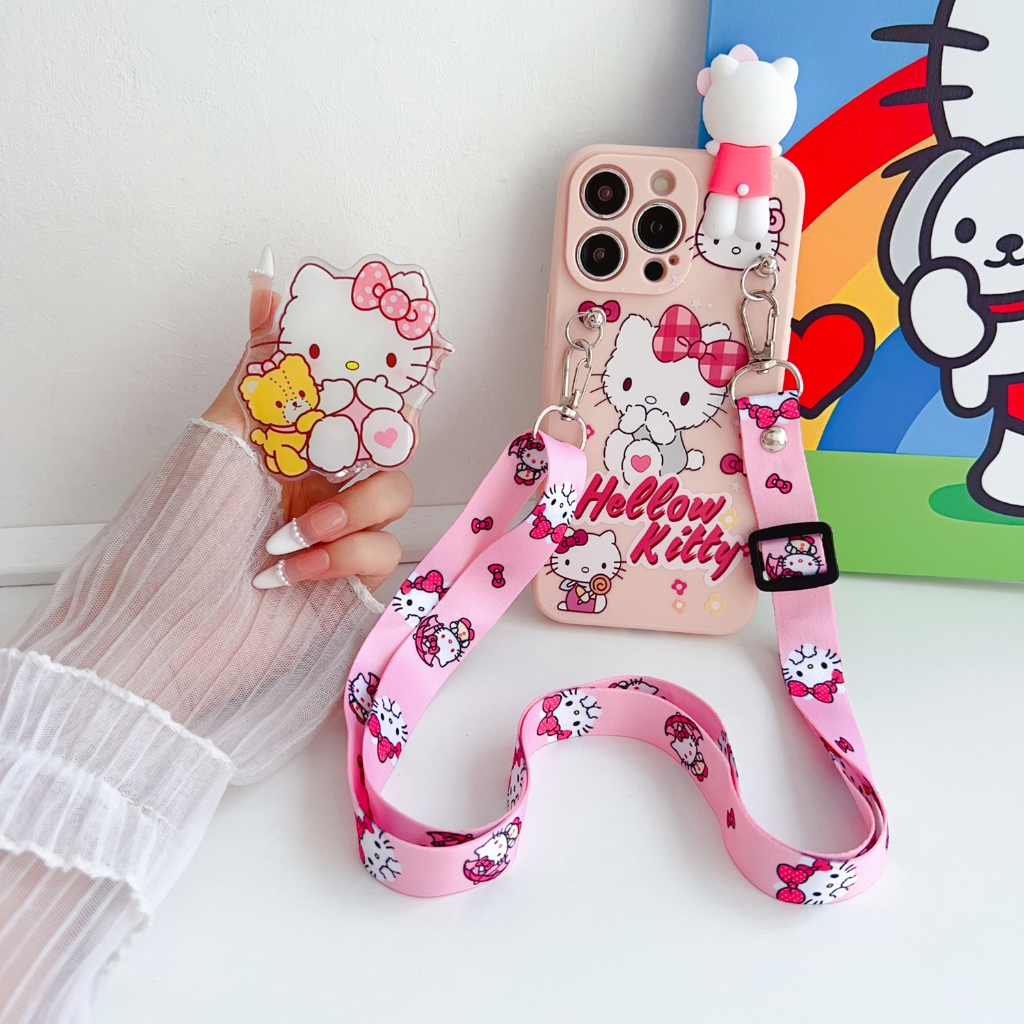 Capa De Desenho Animado love KT Para iPhone 17 16 pro max 15 14 13 12 11 Xs 8 6s