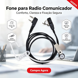 Fone COM Ptt de lapela para radio Gp78 Elite Baofeng 777 Uv5r Luiton de tubo Acústico transparente