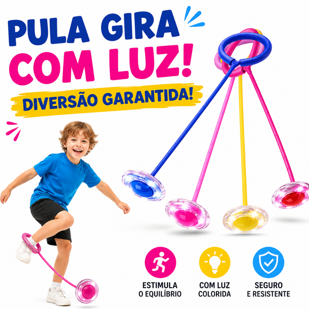 Pula Corda Giratório Com Led Gira Pula Corda LED Pisca/Pisca Brinquedo Infantil Pula Corda Exercício