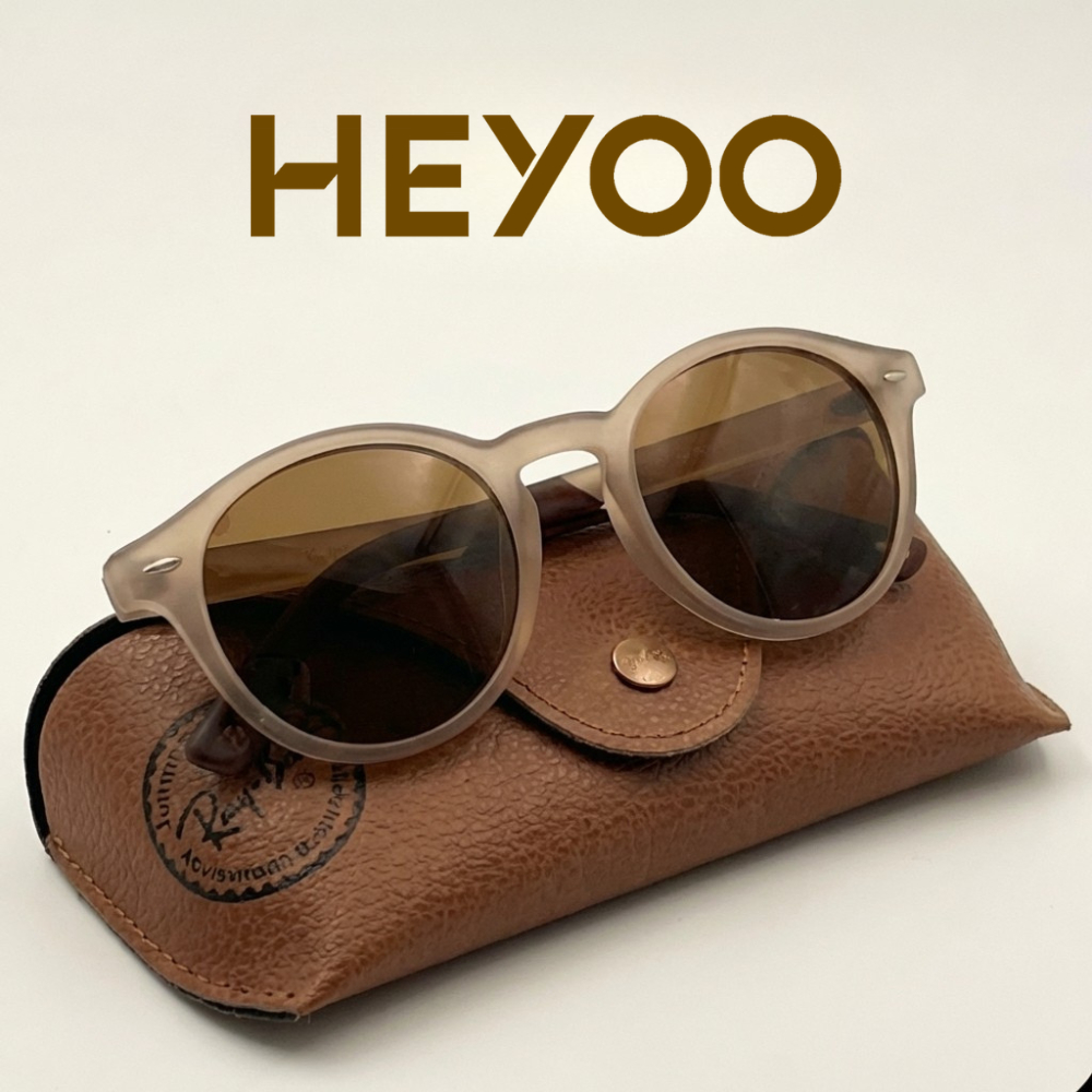 HEYOO Óculos de Sol Y2K Vintage Oval Unissex Proteção UV400 Armação Reforçada Metal Confortável Durável Para Dia a Dia