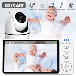 Baby Monitor Baba Eletrônica Com Monitor Visão Noturna Bidirecional Áudio Sensor de Temperatura Monitor Infantil