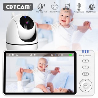 Baby Monitor Baba Eletrônica Com Monitor Visão Noturna Bidirecional Áudio Sensor de Temperatura Monitor Infantil