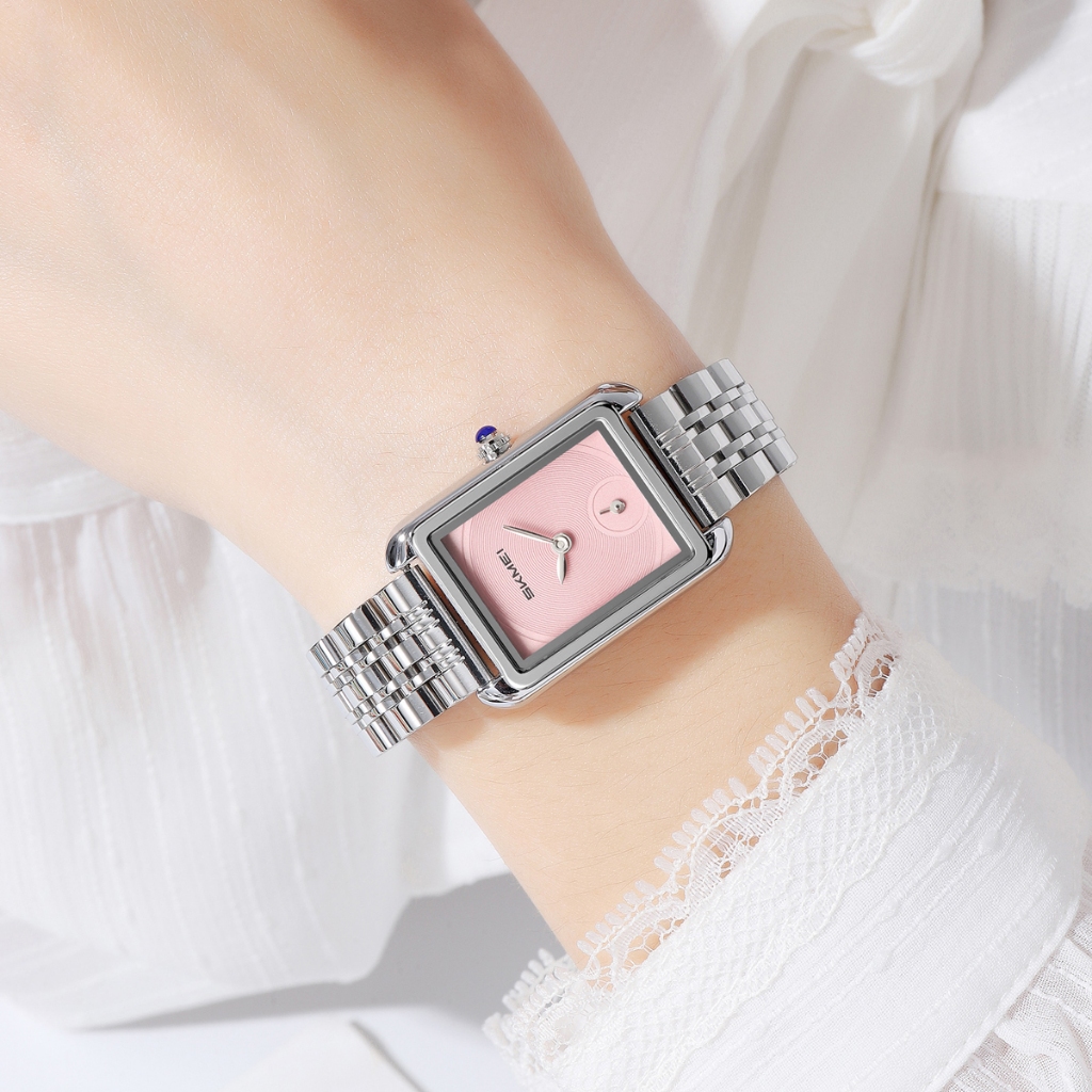 SKMEI 2670 Relógio Feminino Analógico de Quartzo Pulseira de Aço Caixa Pequena Delicada Elegante para Presente · foto 2