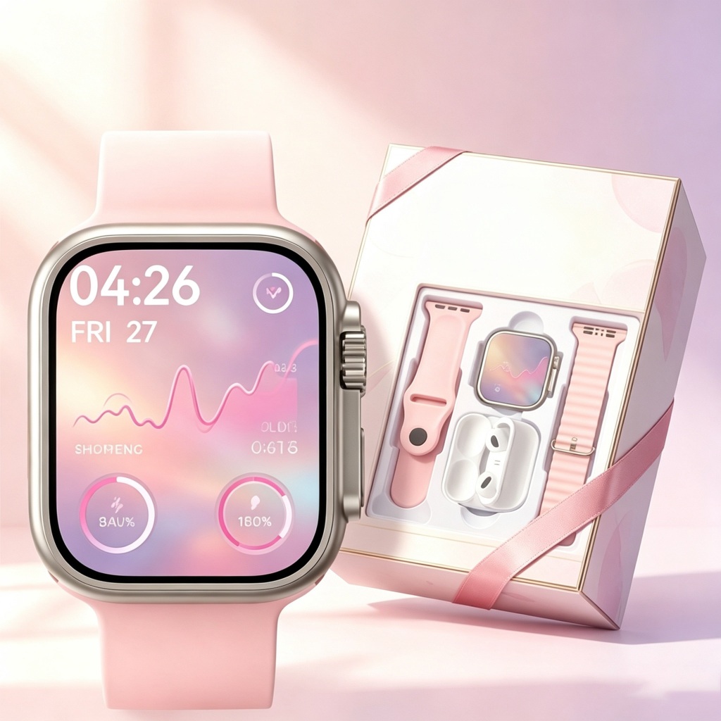 Relógio Inteligente S10 Pro 2026 Smartwatch com Função de Música e Calculadora, Chamada Bluetooth, Carregamento Sem Fio