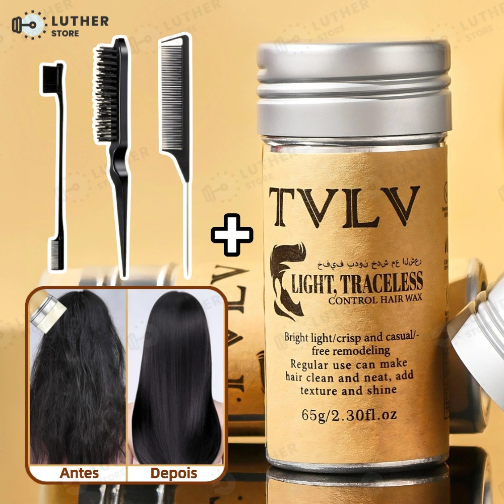 Bastão de Cera para Cabelo Anti-Frizz Frizzy Hair Tidying Creme Suavizante Styling Stick de Cera para Cabelo Sólido