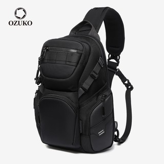 OZUKO Peito Bolsa Grande Capacidade Multi Bolsos Ao Ar Livre À Prova D'água Homens Sling Ombro Bolsas