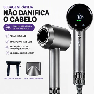 Secador De Cabelo 220V Alta Velocidade Secador íons negativos Profissional | 500 Milhões de Íons par