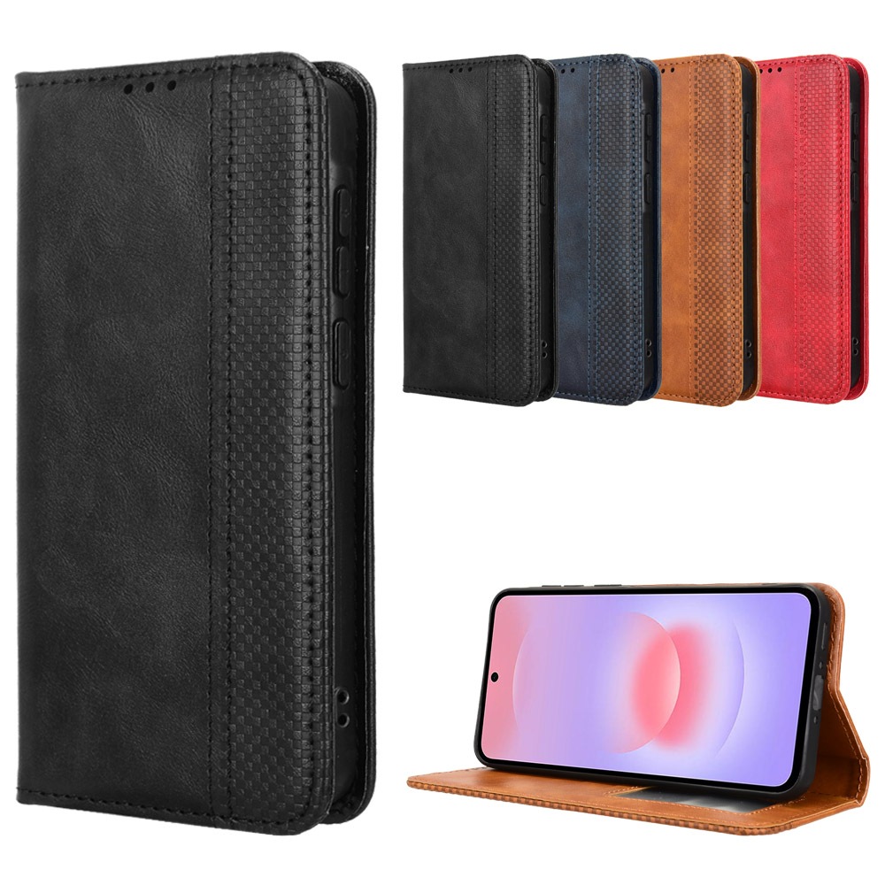 Capa Magnética De Couro Flip Para Samsung Galaxy A57 A37 A27 A17 A18 A55 A36 A35