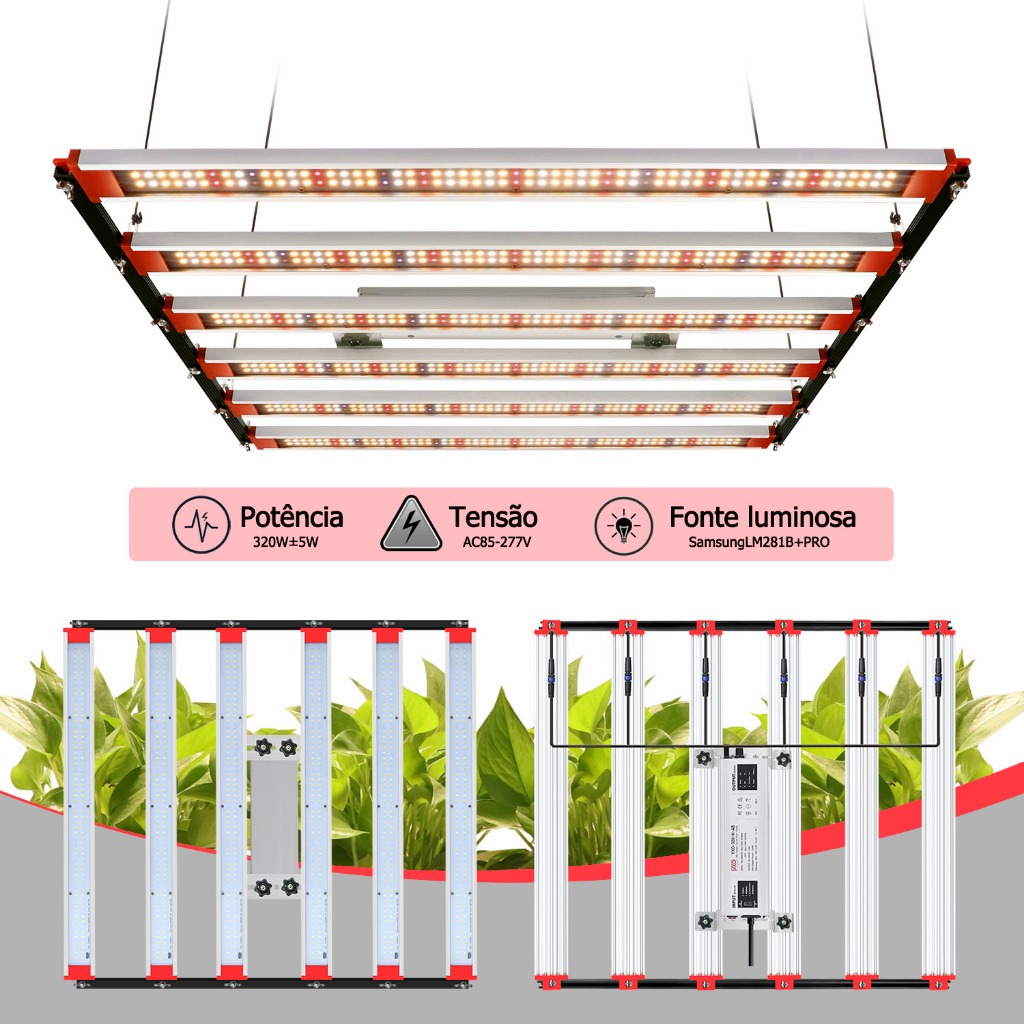 Lâmpada De Crescimento De Plantas Samsung 281B+PRO 320W Para Estufa Floração E Cultivo