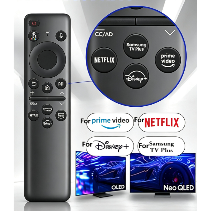 BN59-01455A Controle Remoto Universal Para TV Samsung Smart TVs Quadro De NEO QL