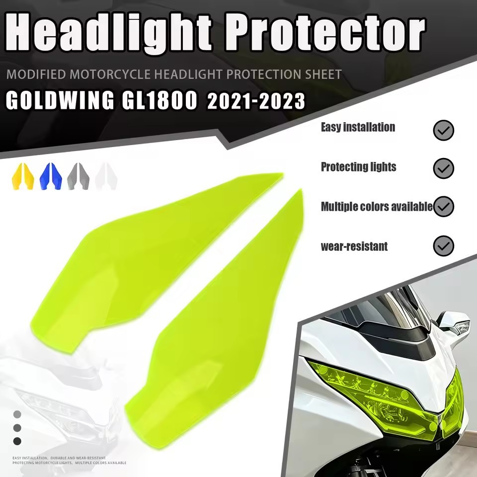Para Honda Goldwing 1800 GL1800 2021-2023 Frente Farol Capa Guarda Proteção Acrílico Escudo Protetor De Lente De Tela