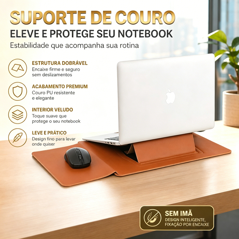 Capa para Notebook e Macbook Compatível 13,3 15 e 16,2 Polegadas, Couro PU Macia