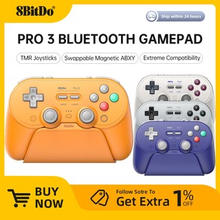 8BitDo Pro 3 Controlador De Jogo Bluetooth Gamepad Sem Fio Com Joysticks TMR Para NS Nintendo Switch 2 , PC Windows , AN