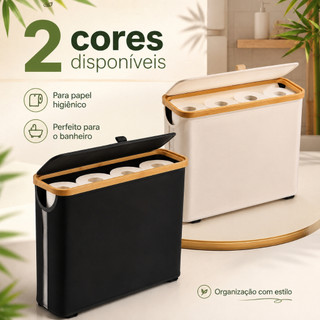 Cesto De Papel Higiênico Para Banheiro Com Tampa Cesta De Armazenamento Multiuso