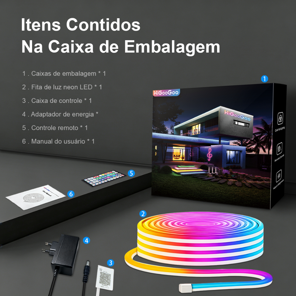 Fita de LED Neon RGB Flexível 30m — foto 7