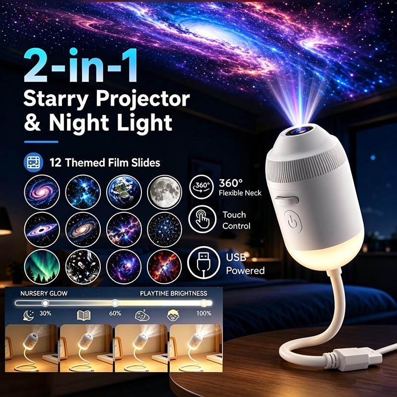 Atmosfera Romântica Céu Estrelado Projetor Luz Noturna USB Flexível Galáxia Estrela Lâmpada Para O Quarto Cuidados Com B