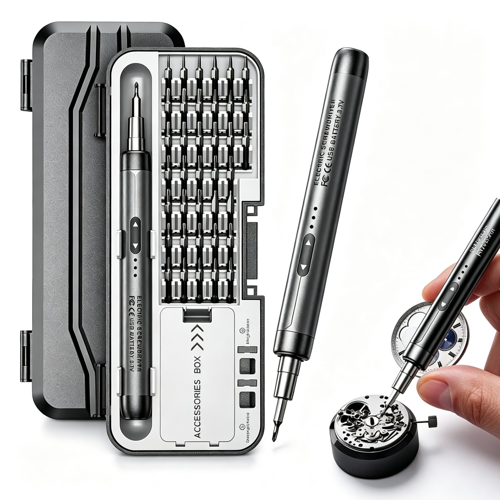 Mini Kit De Chave De Fenda Elétrica USB , Brocas Domésticas De Alto Torque , Ferramenta De Reparo De Alta Precisão