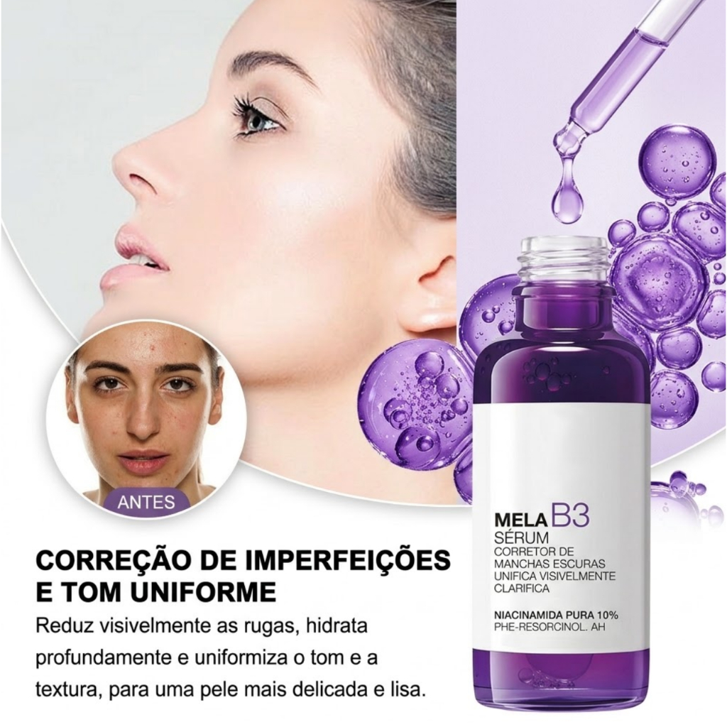 [K-BEAUTY] Sérum Niacinamida Vitamina B3 30ml - Clareador Uniformiza o Tom Fortalece Barreira e Anti-Idade