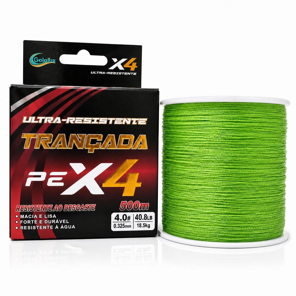 Linha De Pesca Trançada Multifilamento De 4 Fios 500m 300m 100m Para De Carpa 16 25 46 54 68 82 LB