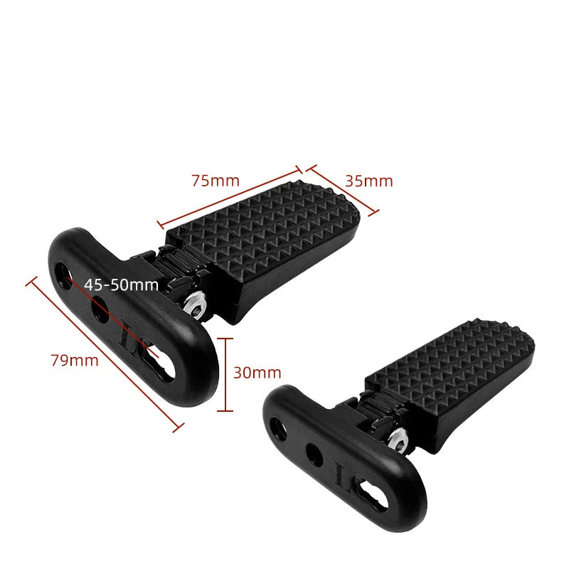1 Par Pedais Universais Para Elétricas Scooters E Bicicletas Preto — imagem 2 de 2