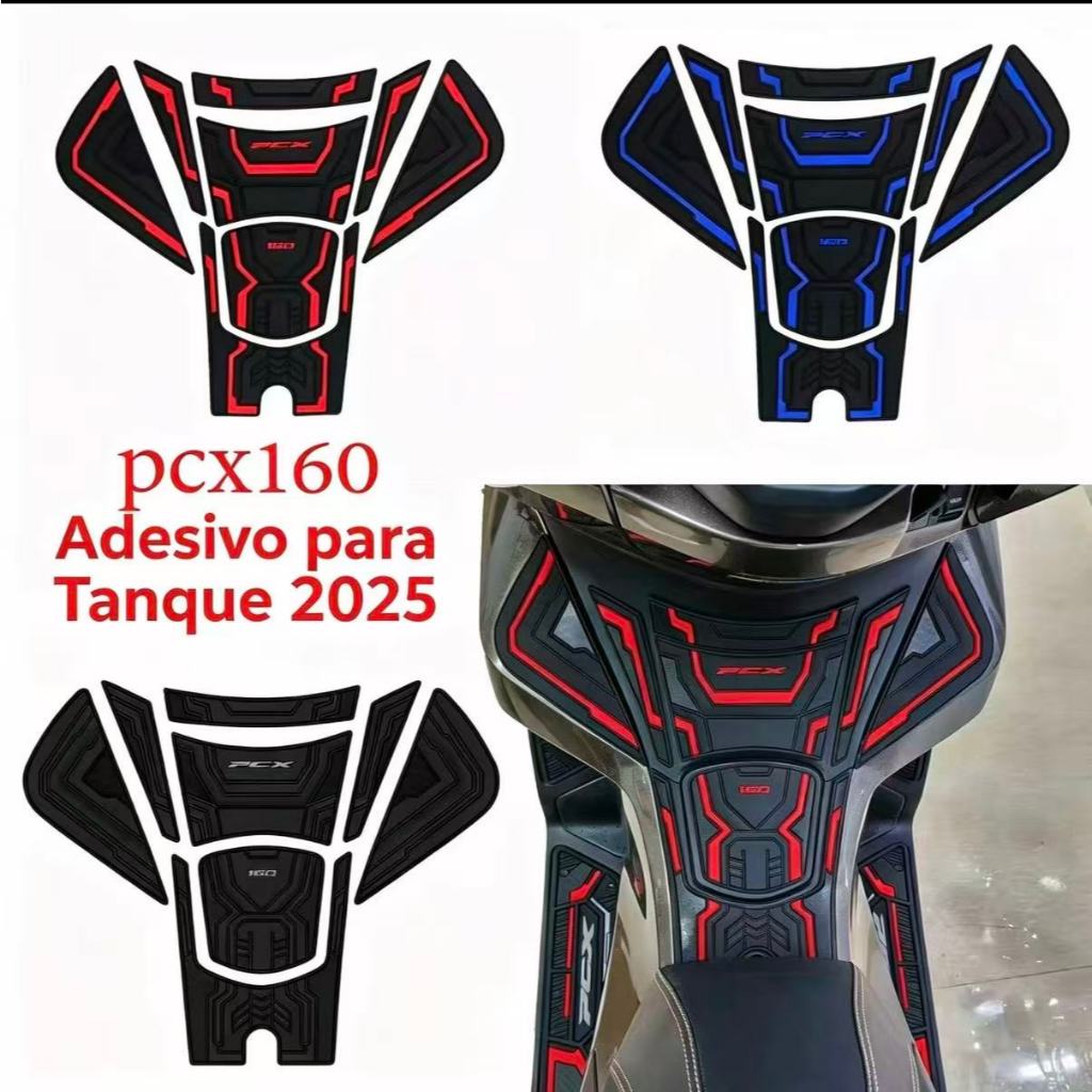 Adequado para 25 modelos de adesivos laterais do tanque de combustível da Honda PCX160, acessórios para motocicletas, bo